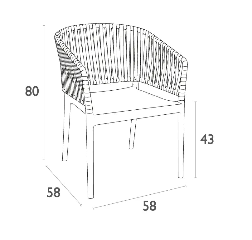 PORTOFINO - Fauteuil en polypropylène