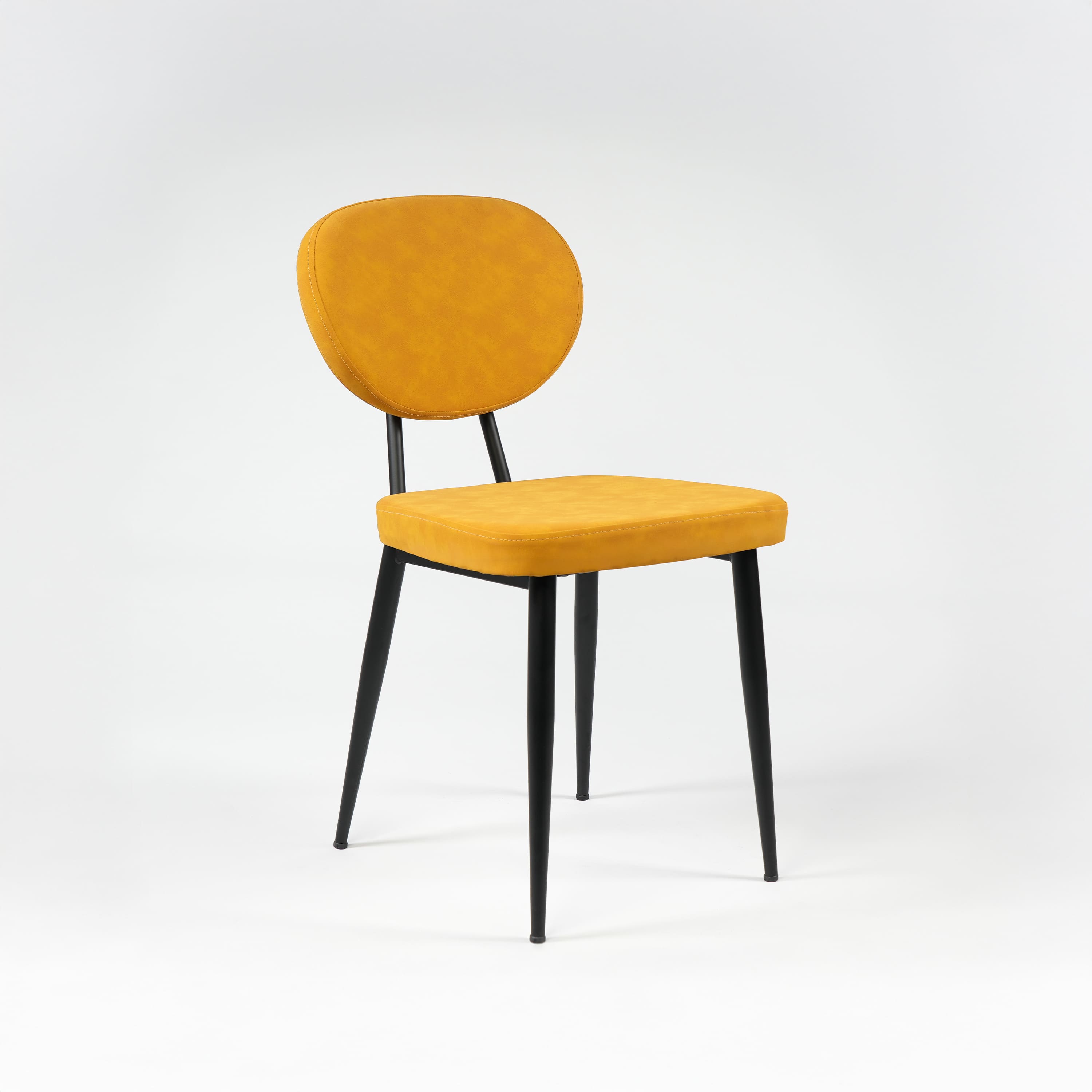 DENIZ - Chaise en similicuir et métal