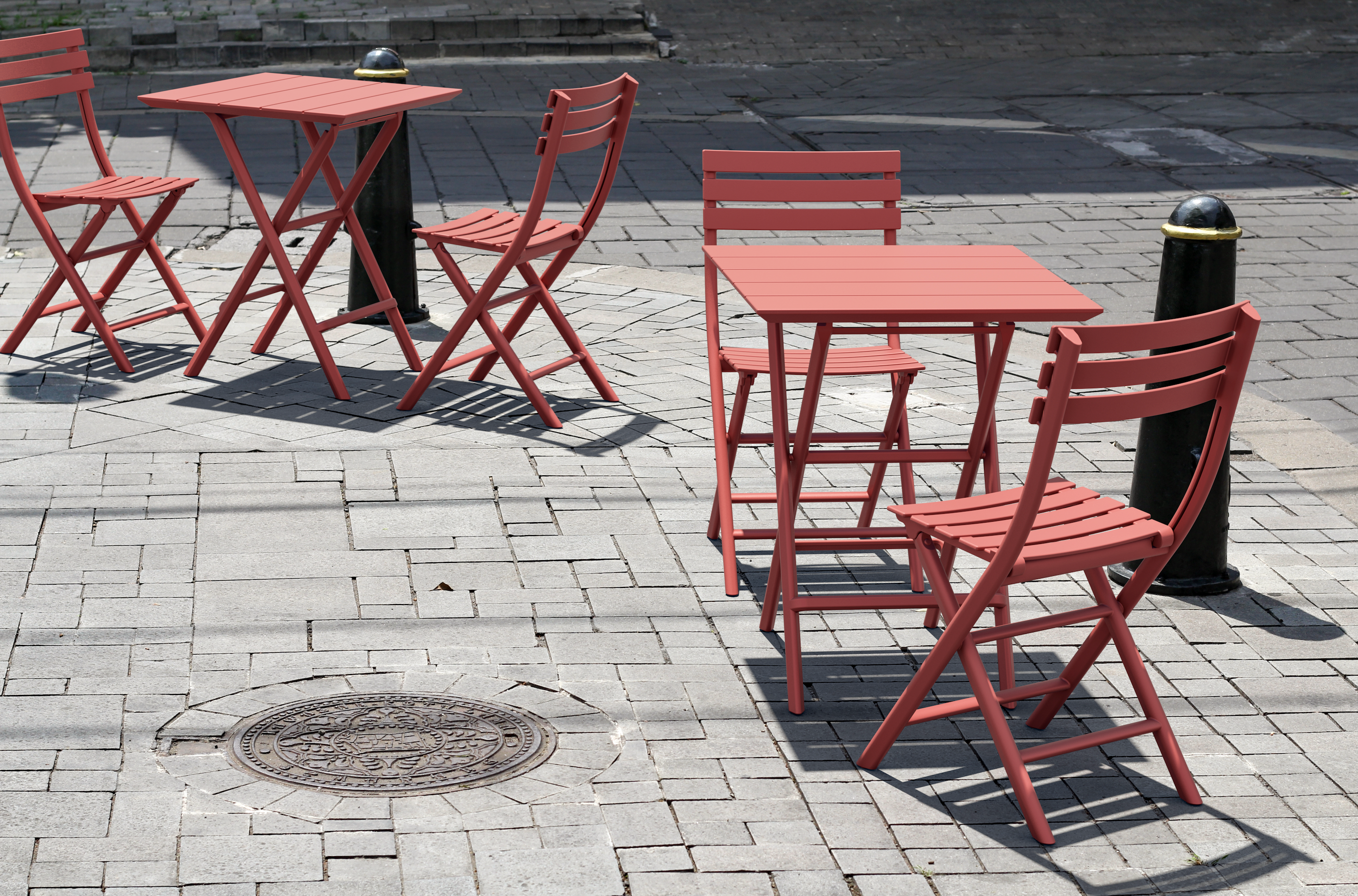 HELEN 60x60 - Table en polypropylène pliante