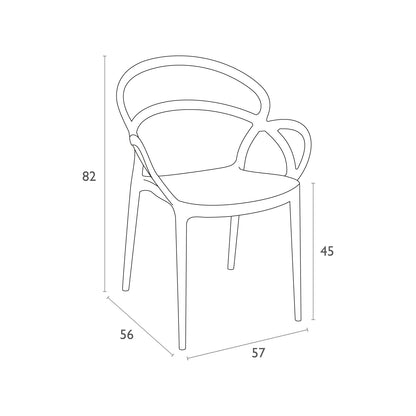 MILA - Chaise polypropylène empilable