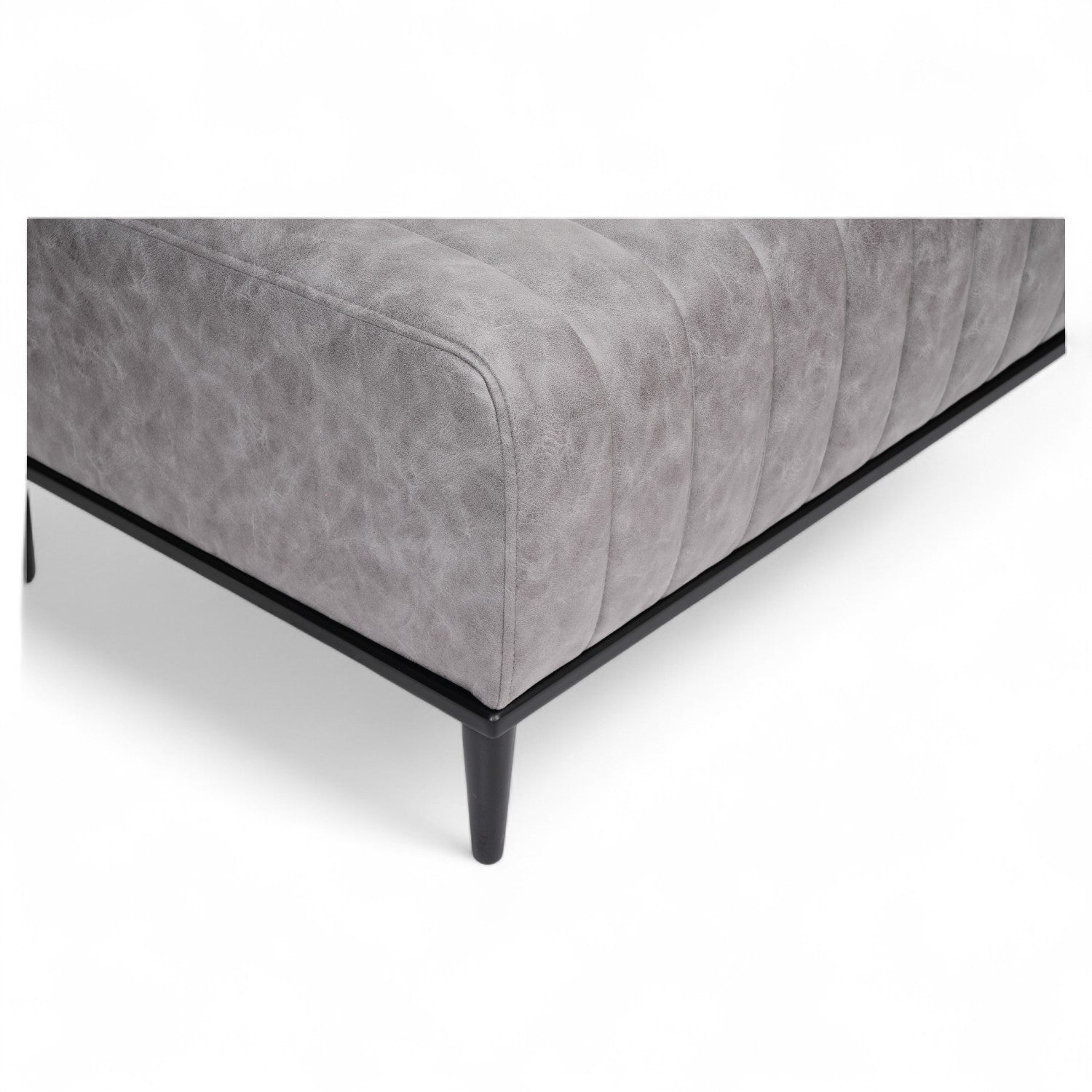 CHARLY - Banquette 120cm nubuck gris