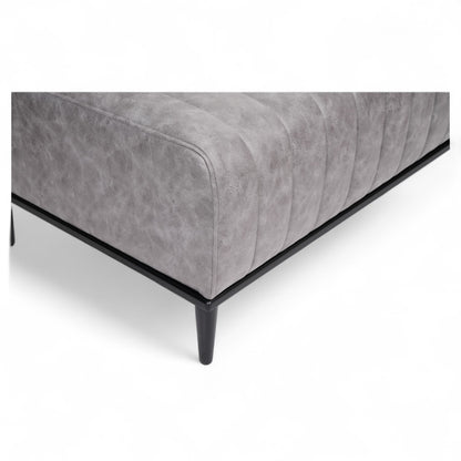 CHARLY - Banquette 120cm nubuck gris