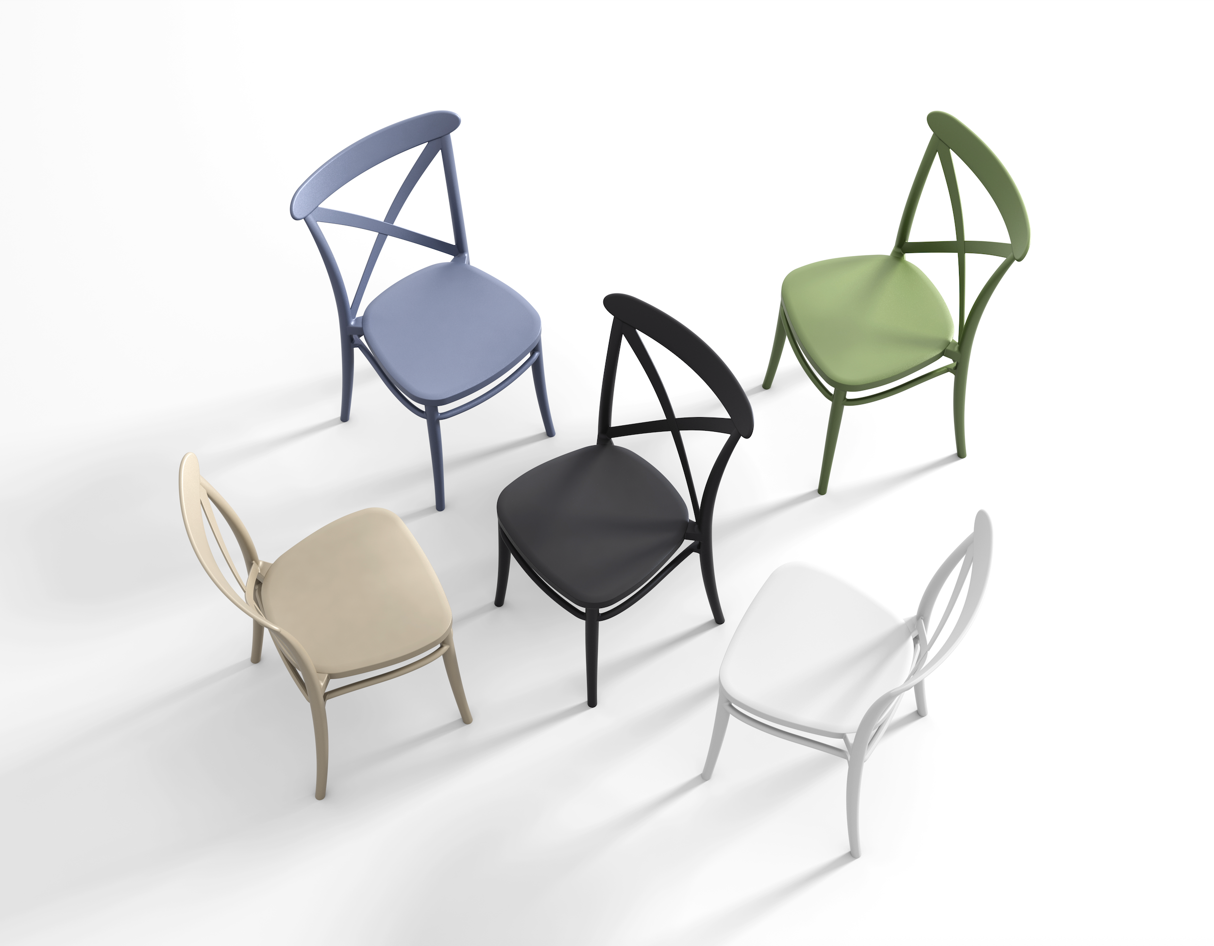 CROSS - Chaise polypropylène empilable