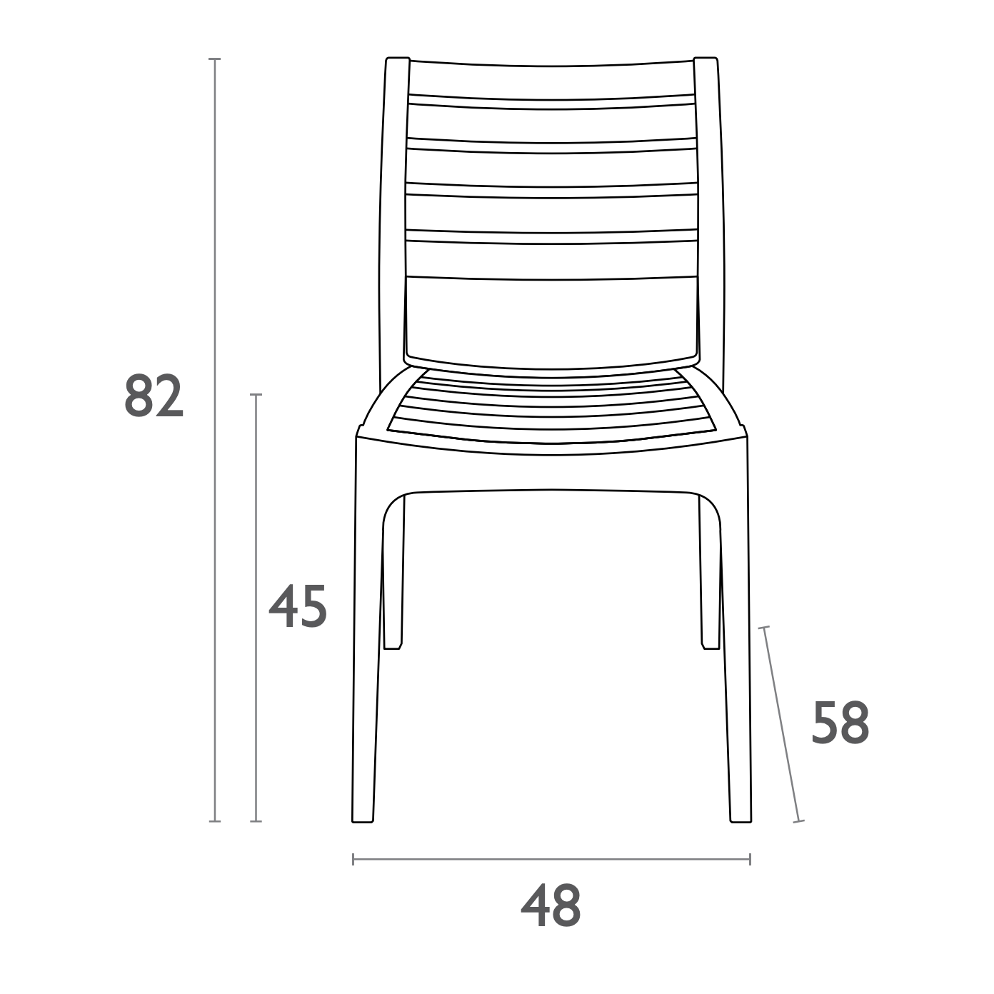 ARES - Chaise polypropylène empilable