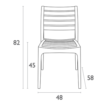 ARES - Chaise polypropylène empilable