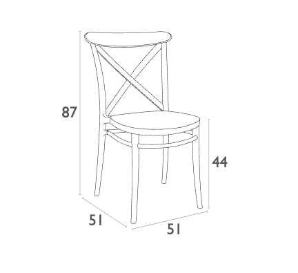 CROSS - Chaise polypropylène empilable