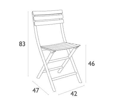 HELEN FOLDING- chaise en polypropylène pliante