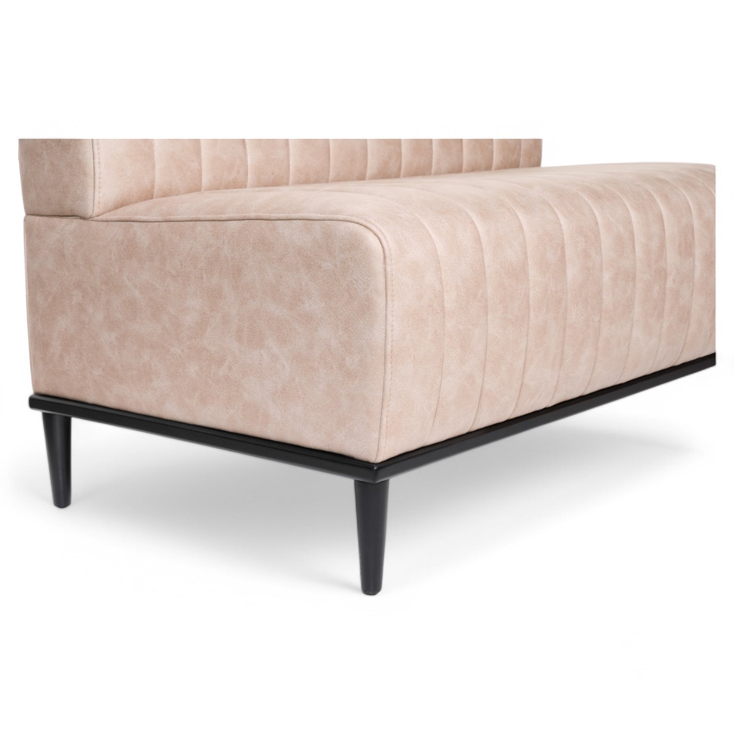 CHARLY - Banquette 120cm nubuck taupe