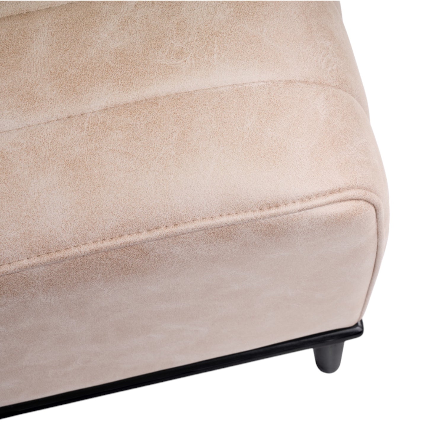 CHARLY - Banquette 120cm nubuck taupe