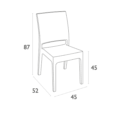 FLORIDA - chaise en polypropylène empilable