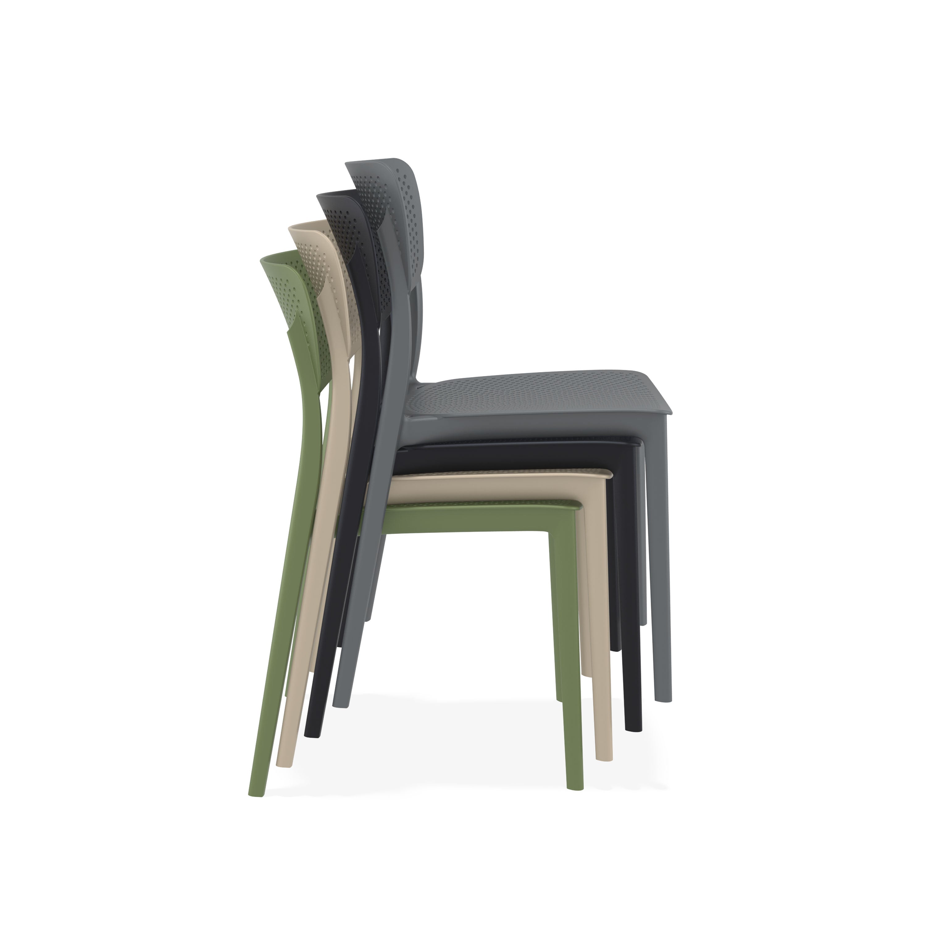 LUCY - Chaise polypropylène empilable