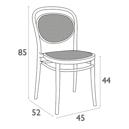 MARCEL - Chaise polypropylène empilable