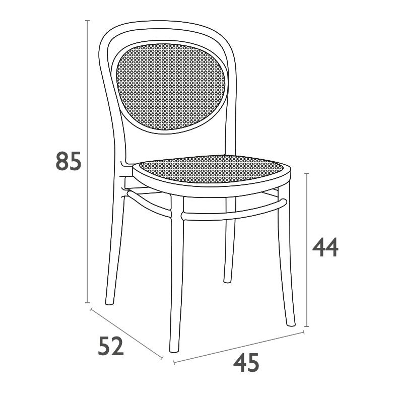MARCEL - Chaise polypropylène empilable