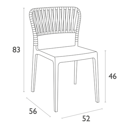 PORTOFINO - Chaise polypropylène empilable