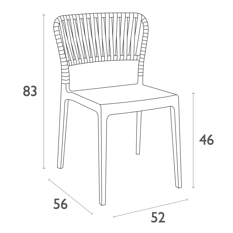PORTOFINO - Chaise polypropylène empilable