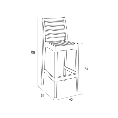 ARES 75 - Tabouret de bar en polypropylène