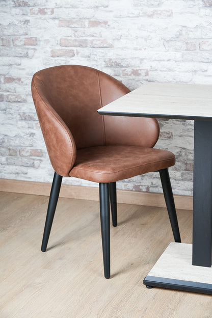 Lot 2 chaises Patya + 1 table Carvel travertin