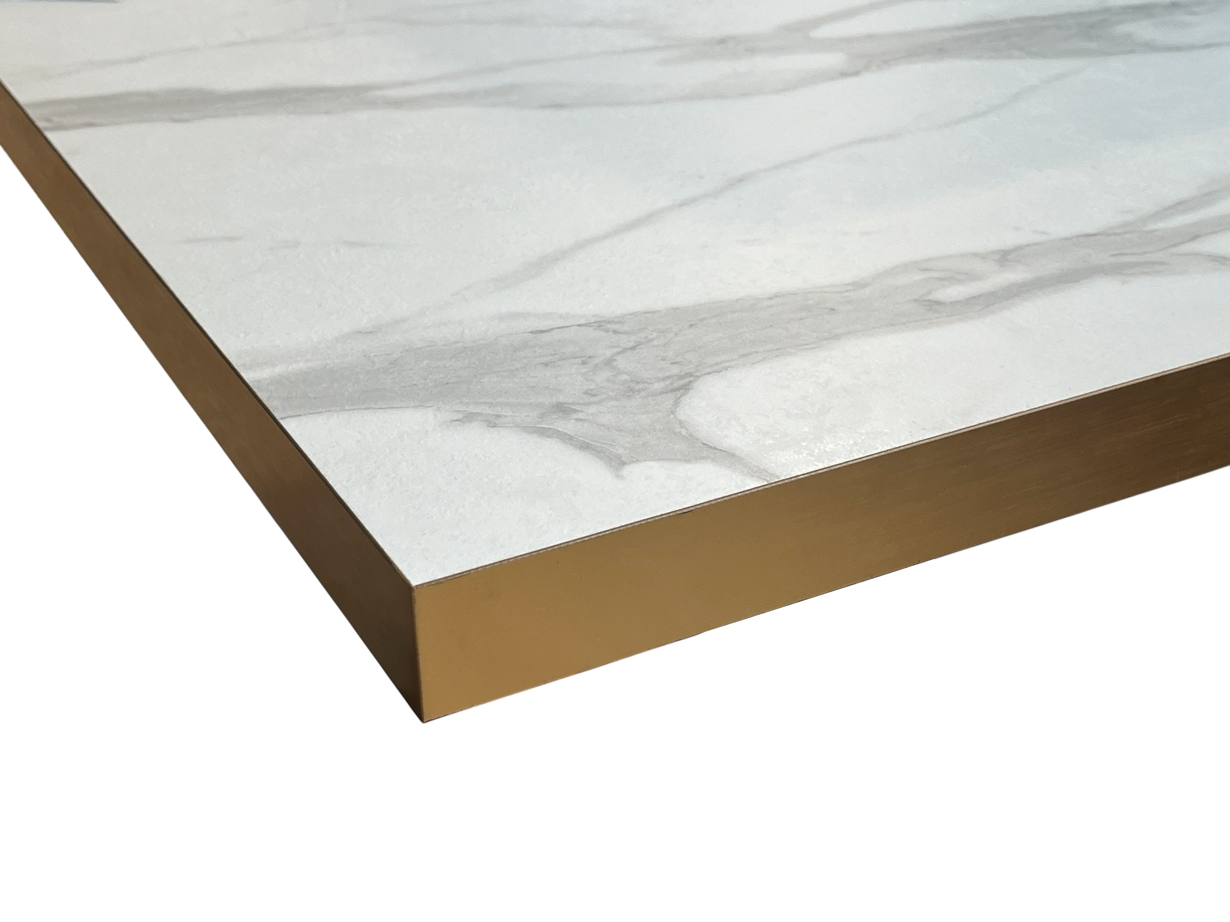 plateau de table ezra effet marbré blanc