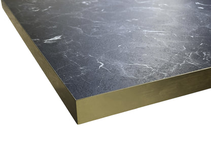 plateau de table ezra effet marbré noir 