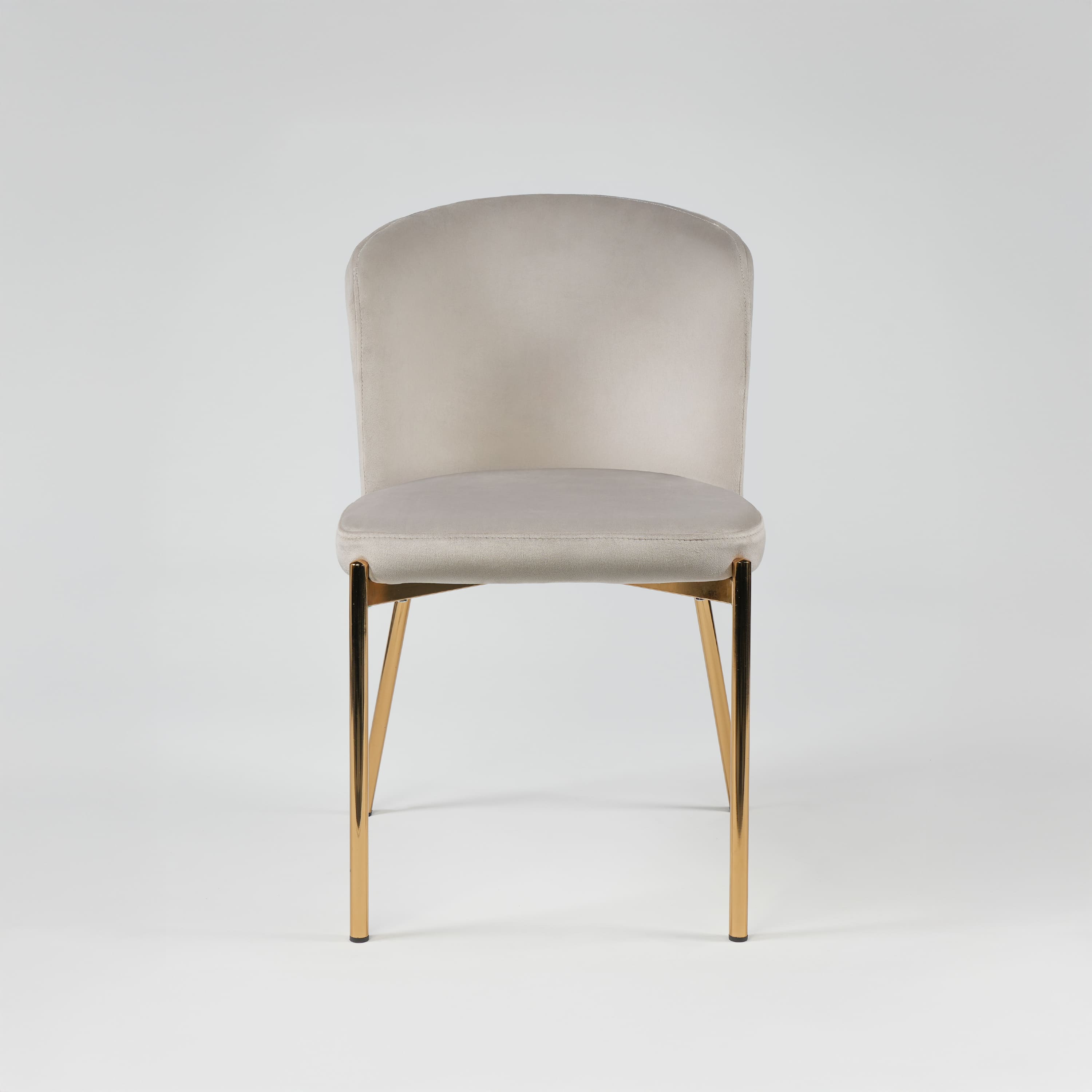 chaise sahra tissu beige pied gold