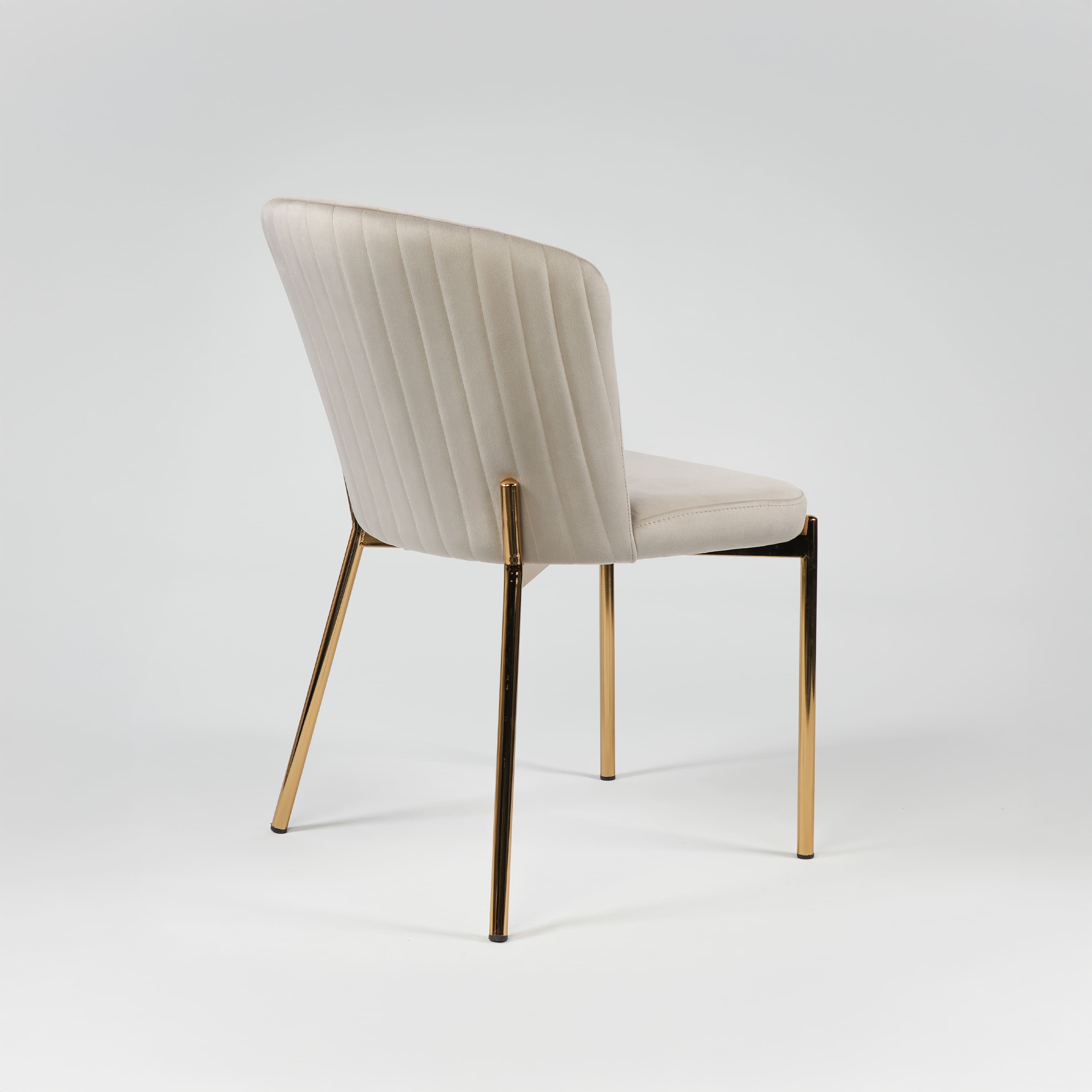 chaise sahra tissu beige pied gold