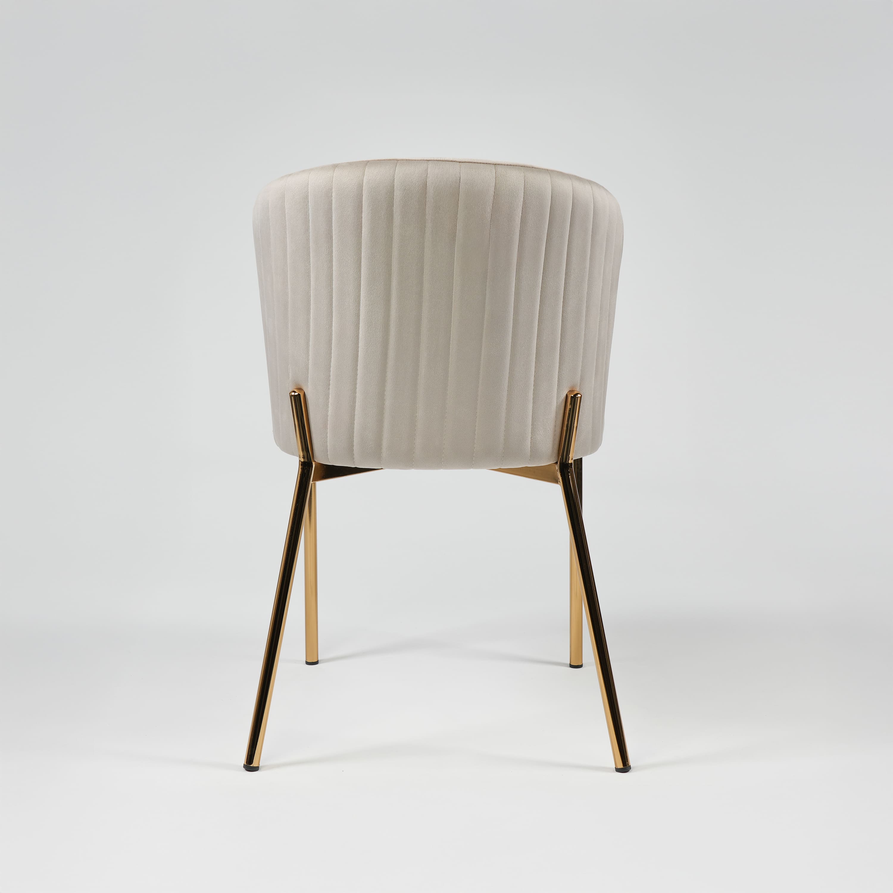 chaise sahra tissu beige pied gold