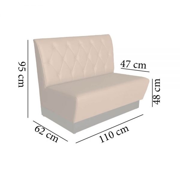 banquette tex dimension