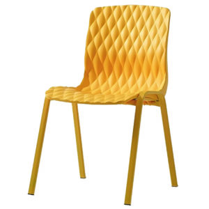 chaise jaune empilable