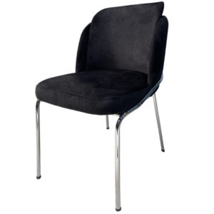 Chaise velours noir