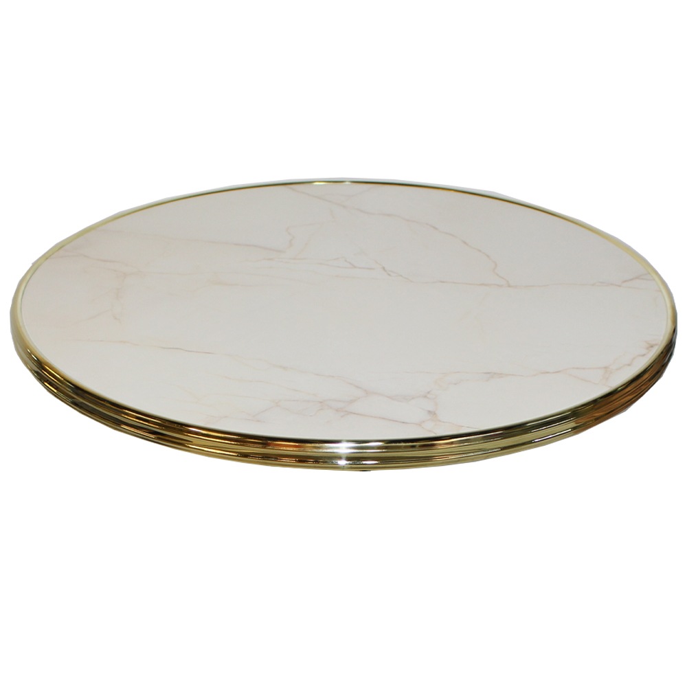 Plateau rond doré Diamètre 36cm